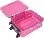Lillian Vernon Personalized Kids Suitcases for Girls, 5-Pocket 3-D Butterfly Design Rolling Luggage Set, Customizable Travel Carrier on Wheels