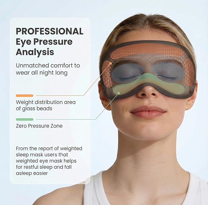 Weighted Eye Mask for Sleeping 2 Pack: Gentle Pressure Blackout Sleep Mask with 3D Contoured Cups, Zero Eye Pressure Sleep Mask for Lash Extensions, Memory Foam Travel Mask, Black Purple