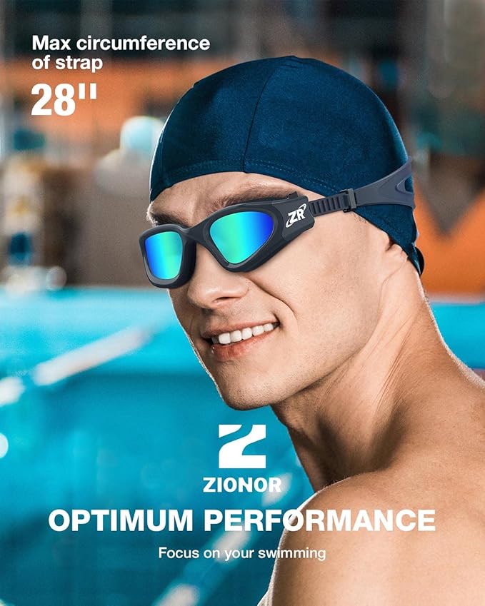 ZIONOR Swim Goggles, Upgraded G1 Polarized Swimming Goggles Anti-Fog for Adult Men Women
