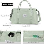HYC00 Travel Duffel Bag,Carry-on Overnight Weekender Bags for Women,Sports Tote Gym Bag with Wet Pocket
