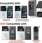 6W Ring Solar Charger for Video Doorbell 3/4, Adjustable Solar Panel Mount for Ring Doorbell Plus/Pro(2023), Weatherproof Continuous Power Supply for Home Security Doorbells