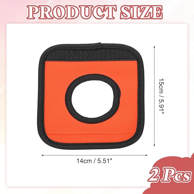 PATIKIL Luggage Handle Wrap for Suitcase, 2 Pcs Bright Color Neoprene Comfort Soft Handle Covers Luggage Identifiers for Bag Suitcase Tags Wraps Travel Accessories, Orange