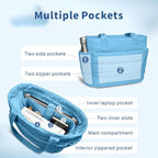 TOPDesign Puffer Tote Bag for Women, Lightweight Puffy Handbag with Compartments, Quilted Shoulder Bag for Work, Travel, Gym