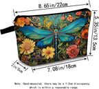 Dragonfly Print Women Makeup Bag Outdoor Portable Cosmetic Bag Toiletry Kit Travel Organizer