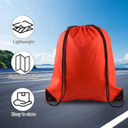 PLULON 15 Pcs Red Drawstring Bags Drawstring Backpack Bulk, String Backpack Cinch Sack Sport Gym Bags for Yoga Traveling Outdoor Sports