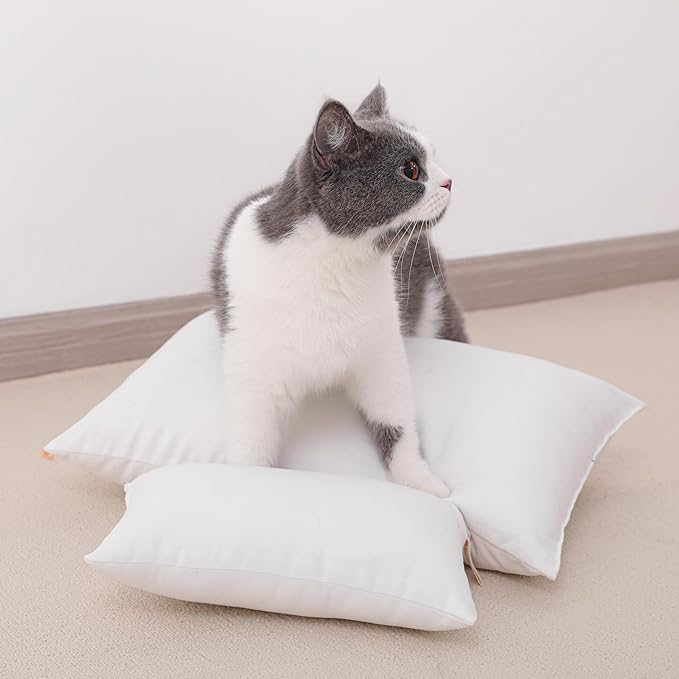 NTBAY Tiny Pillows, Down Alternative 7"x11" Microfiber Mini Pillow for Travel, Pets, Soft Machine Washable Small Pillows for Neck, Wrist, Lumbar and Knee, Orange