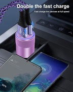 USB Car Charger, 2Pack Automobile Lighter Adapter Dual Port Cigarette Cargador Carro Cell Phone Charger for Samsung, iPhone, Google, Kindle, Double Port 3.4a Fast Charging Power Block