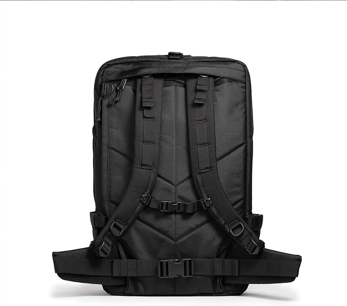 Topo Designs Global Travel Bag – 30L or 40L - Carry-On Compliant Most Airlines, Durable Travel Duffel Bag, Clam Shell Main Pocket, Laptop Sleeve, Backpack, Luggage (40L / Black/Black)