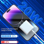 4 Pack i Phone 17 16 15 14 USB C Charger Block, iGENJUN 20W Dual Port QC + PD 3.0 Power Adapter Wall Charger, Double Fast Plug Charging Brick for i Phone 17/17 Pro/16/15/14/X, Galaxy - White