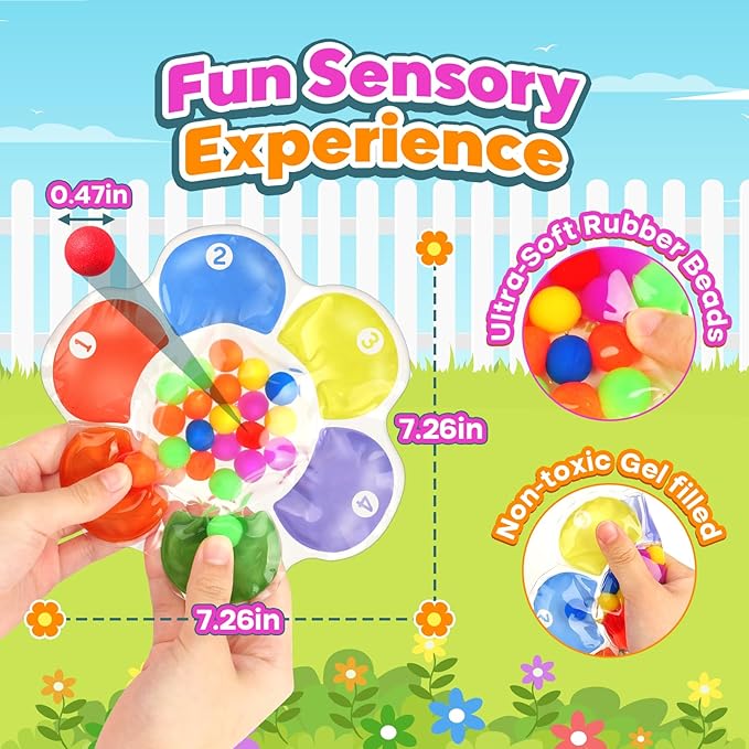 ZaxiDeel Sensory Toys Color Sorting Toys: Quiet Fidgets for Classroom Montessori Toy for Toddlers, Preschool Learning Activities Calm Dwon Travel Toy for Boys Girls Gifts Ages 1-3 3-5