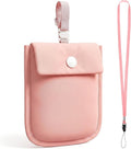 Undercover Bra Wallet, Hidden Travel Pouch with Adjustable Elastic Strap, Secret Stash Pocket for Passport, Credit Cards, Money and Valuables (Pink)