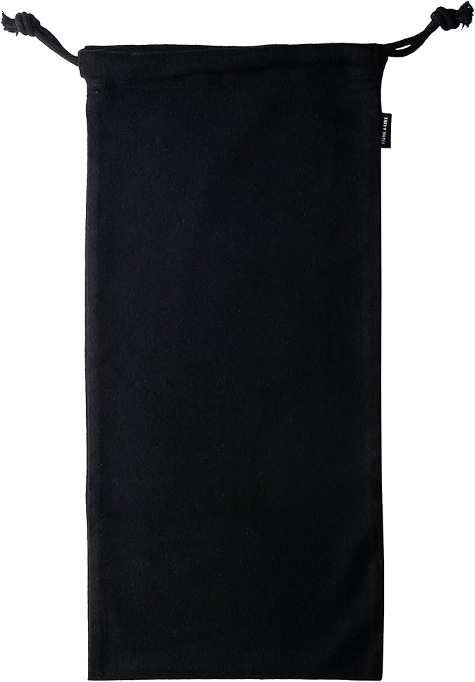 ZENPAC Shoe Dust Bags, Black Duster Flannel Pouch with Drawstring Closure, Washable Breathable Cotton Fabric for Boots, Travel, Luggage, 8x17, 4 Pack