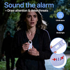 Personal Safety Alarm for Women – Panic Button 130dB Siren with Dual LED Strobe Flashlight, Rechargeable Self Defense Keychain for Night Walking, Campus, Travel Gifts for Women (Violet)