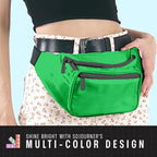 Green Fanny Pack Belt Bag I Mens Fanny Packs for Women Fashionable - Crossbody Bag Bum bag Waist Bag Waist Pack - Hands Free for Hiking, Running, Travel, Waterproof and more