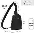 INICAT RFID Blocking Sling Bag, Anti Theft Crossbody Bag for Women, Travel Fanny Pack Style Purse, Vegan Leather