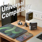 MINIX 100W USB C Charger, 4-Port Fast GaN Charger, Compact Foldable Wall Charger, Compatible with MacBook Pro/Air, iPad Pro, iPhone 17/16/15 Series, Galaxy S25/S24, and More for Home, Travel