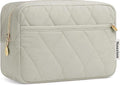 Noozion Makeup Bag Travel Toiletry Bag, Puffy Padded Cosmetic Bag for Women, Makeup Organizer Case, Wide-open Pouch Purse, Travel Essentials