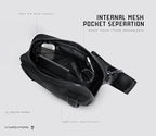 Gymreapers Travel Small Crossbody Bags for Men & Women with Hidden Pocket - Waterproof Crosssbody Fanny Pack for Men with Adjustable Shoulder Sling Belt for Traveling, Running & Hiking (Onyx)