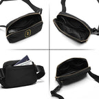 Gitus Belt Bag Fanny Pack Crossbody Bags with Initial Letter Patch Gifts for Wife Older Women Mother Coworker Bridesmaid Anniversary Travel Gifts Beach Gifts (Black-O)