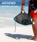 Aegend Snorkeling Gear for Adults Youth Kids, Snorkel Mask with Top Dry Valve - Panoramic View Anti-Leak and Anti-Fog with Mesh Bag for Snorkeling, Scuba Diving, Freediving & Swimming
