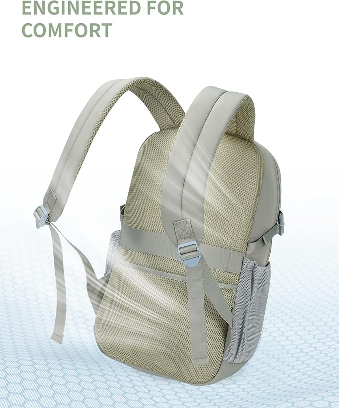 ECOHUB 17" Laptop Backpacks with Laptop Compartment Work Backpack Women Lightweight & Water Resistant Travel Backpack,Green