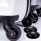 4 Sets Luggage Replacement Wheels - 2.7'' Silent Rubber Wheel Repair Set for Travel Suitcase - with Mounting Accessories Fits Most Standard Luggage Cases