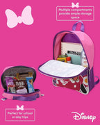 Fast Forward Disney Minnie Mouse Girls Backpack and Lunch Box Set - 2 Piece 15 Inch School Backpack With Detachable Lunch Bag, Size One Size, Minnie Mouse Pink/Purple