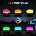 LED Camping Lantern Rechargeable 1400LM, Up to 420H Running Time Camping Tent RGB Light, 10400mAh Emergency Hanging Light for Hurricane, Power Outages, Home, Hiking