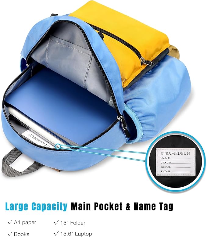 STEAMEDBUN Kids Backpack for Boys 6-8: Toddler Backpack for Preschool Kindergarten - Boys Backpacks for Elementary 4-6