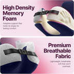 ComfyNap® Versatile Travel Neck Pillow for Airplane [Patented], 9 Positions in 3 Techniques, Plane Pillow with Pure Memory Foam, Travel Pillow with HeadRest Flight Sleep, Travel Essential - Earth