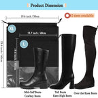 6 Pack Shoe Bags for Tall Boot Knee Travel High Boot Storage Organizers Bag -15.7‘’ X 19.6‘’, Black