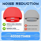 4 Pairs Replacement Ear Tips for AirPods Pro 2nd/1st Generation with Portable Storage Box & Cleaner Pen,Noise Reduction Holewith & Built-in dust Guard Screen,Silicone EarTips(Red)