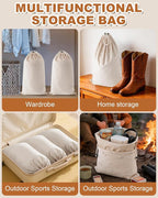 2 Pcs Shoe Bags for Travel, 21.2"x13.3" Large Boot Bags for Cowboy Boots, Washable Velvet Dust Bag with Drawstring for Dress Shoes, Handbags and Clothing, Suitable for Travel and Home Storage
