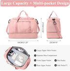 Extra Large Travel Duffle Bag,Carry on Overnight Weekend Bag with Shoes Compartment,Weekender Bags for Women for Travel Business Trips Sport Hospital