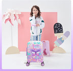 Kid’s Luggage Set 2 Piece Suitcase Set 16’’ Hardside Luggage with Spinner Wheels Girls Carry on Toddler Luggage Travel Rolling Luggage Carry on Luggage Airline Approved
