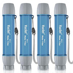 Yuclet 4 Pack Water Filter Straw, Portable Personal Water Filtration System, Water Purifier Survival, Emergency Preparedness for Camping Hiking Drinking Travel Hunting and Family Outing