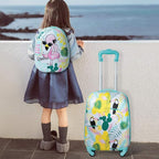 Goplus 2PC Kids Luggage, 12" & 16" Kids Carry On Luggage Set with 4 Spinner Wheels, Lightweight Rolling Spinner Suitcase for Children Toddlers Boys and Girls Travel