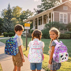 RHCPFOVR Kids Backpack for Girls - Girls Backpack 3-8 Ages Flower for Kids 15 Inch School Bookbag for Kindergarten Elementary School Bookbag for Girl 1st 2nd Grade