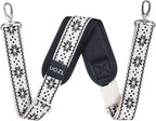 59 Inch Shoulder Straps, Soft with Ultra-Thick Fixed Shoulder Pad, Two Way Independently Adjustable Buckle Replacement Straps for Laptop Bag Messenger Bag Tool Bag Luggage,White