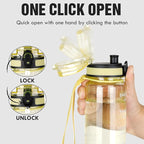 OLDLEY Water Bottle, 32oz Motivational Sports Water Bottle with Time Marker - Times to Drink - Tritan, BPA Free, Wide Mouth Leakproof, Anniversary Birthday Gifts for Men Women,Clear Star (1 Bottle)