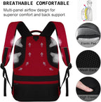 Volher Laptop Backpack,Business Travel Anti Theft Slim Durable Laptops Backpack,Water Resistant College Computer Bag for Women & Men Fits 15.6 Inch Laptop and Notebook-Red