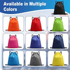 2-Pack Waterproof Drawstring Backpacks, Soccer-Texture Oxford Fabric, 16.9" × 13.8", Lightweight 0.19 lb Each, No Eyelets, Gym & Marathon Gear Sacks(Navy Blue)