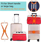 Luggage Straps Bag Bungees for Add a Bag Easy to Travel Suitcase Elastic Strap Belt (Black, M-Black)
