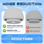 4 Pairs Replacement Ear Tips for AirPods Pro 2nd/1st Generation with Portable Storage Box & Cleaner Pen,Noise Reduction Holewith & Built-in dust Guard Screen,Silicone EarTips(Grey)