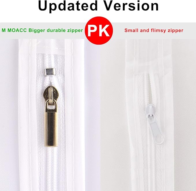 M MOACC Large Garment Bags Lightweight with Zipper for Closet Storage and Travel