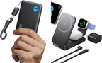 INIU Ultra Slim 10000mAh 45W PD Power Bank & Qi2 Certified, 3 in 1 Wireless Charging Station for Apple Multiple Devices Combo