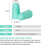 LYSIAN Ultra Soft Foam Earplugs for Sleep - 38dB Noise Cancelling Ear Plugs Perfect for Travel, Study & Quiet Rest - 60 Pairs Value Pack (Aqua)