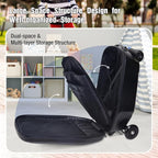 2-in-1 Ride-On Scooter Suitcase for Kids & Adults, 20” Foldable Hardshell Carry-On Luggage for Travel, Lightweight Kids Scooter Bag with Wheels