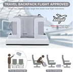 coofay Travel Backpack Carry On Flight Approved For Women Men Personal Item Backpack Carry On Bags For Airplanes Backpack For Travel With Shoe Compartment Grey