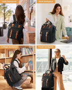 LOVEVOOK Laptop Backpack for Women with Large Capacity, Teacher Nurse Work Laptop Bag, Waterproof Travel Backpack Purse, Business Computer Back Pack, Cute bag for Professional Use, 15.6 Inch